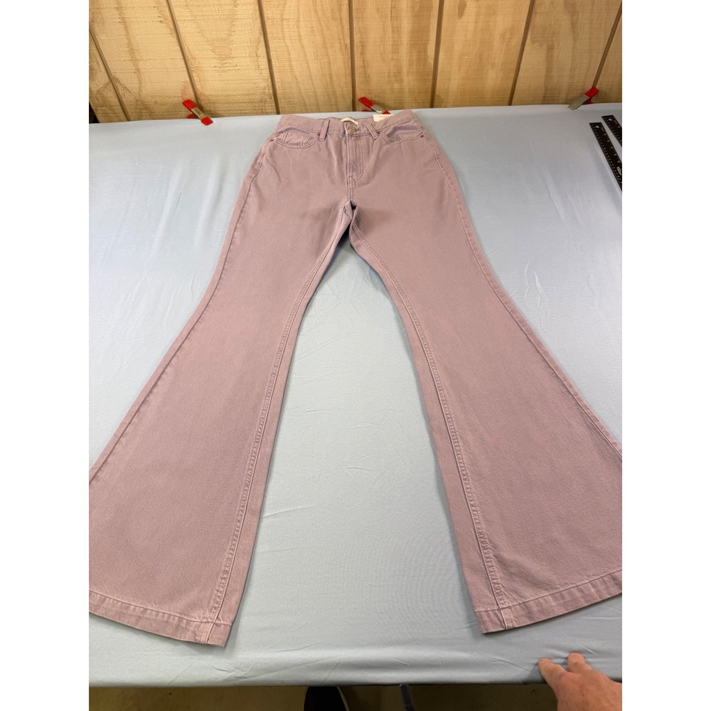 PacSun High Rise Flare Jeans 27 NWT Dusty Lavender Mauve Purple Denim Pants - Picture 2 of 16